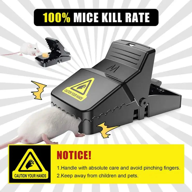 Heavy Duty Plastic Mouse Trap | Reusable One-Touch Rat Catcher – Random Color