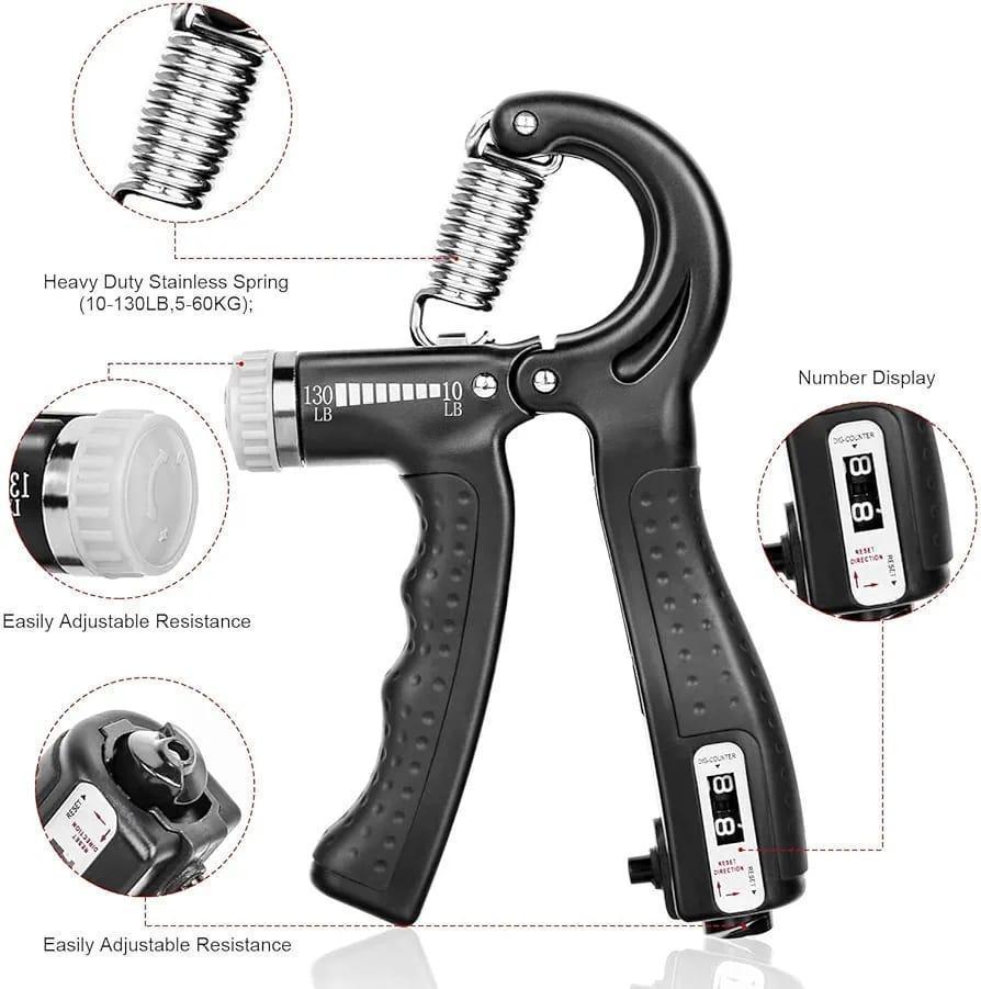 Adjustable Hand Grip Strengthener | Wrist & Forearm Grip Trainer