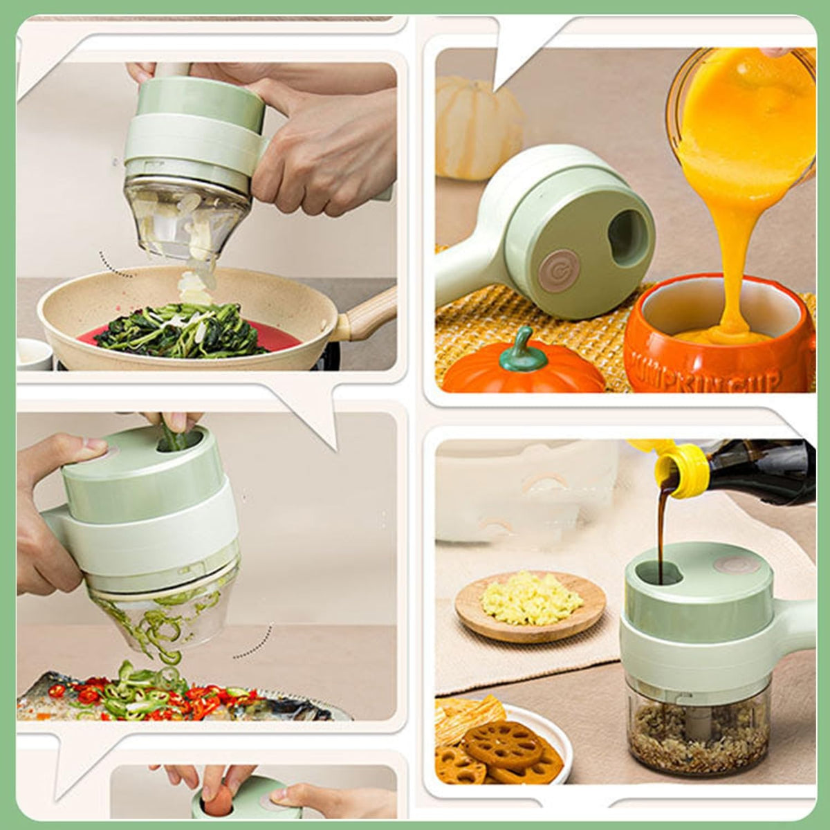 Electric Handheld Vegetable Cutter | Multifunctional Food Chopper & Slicer