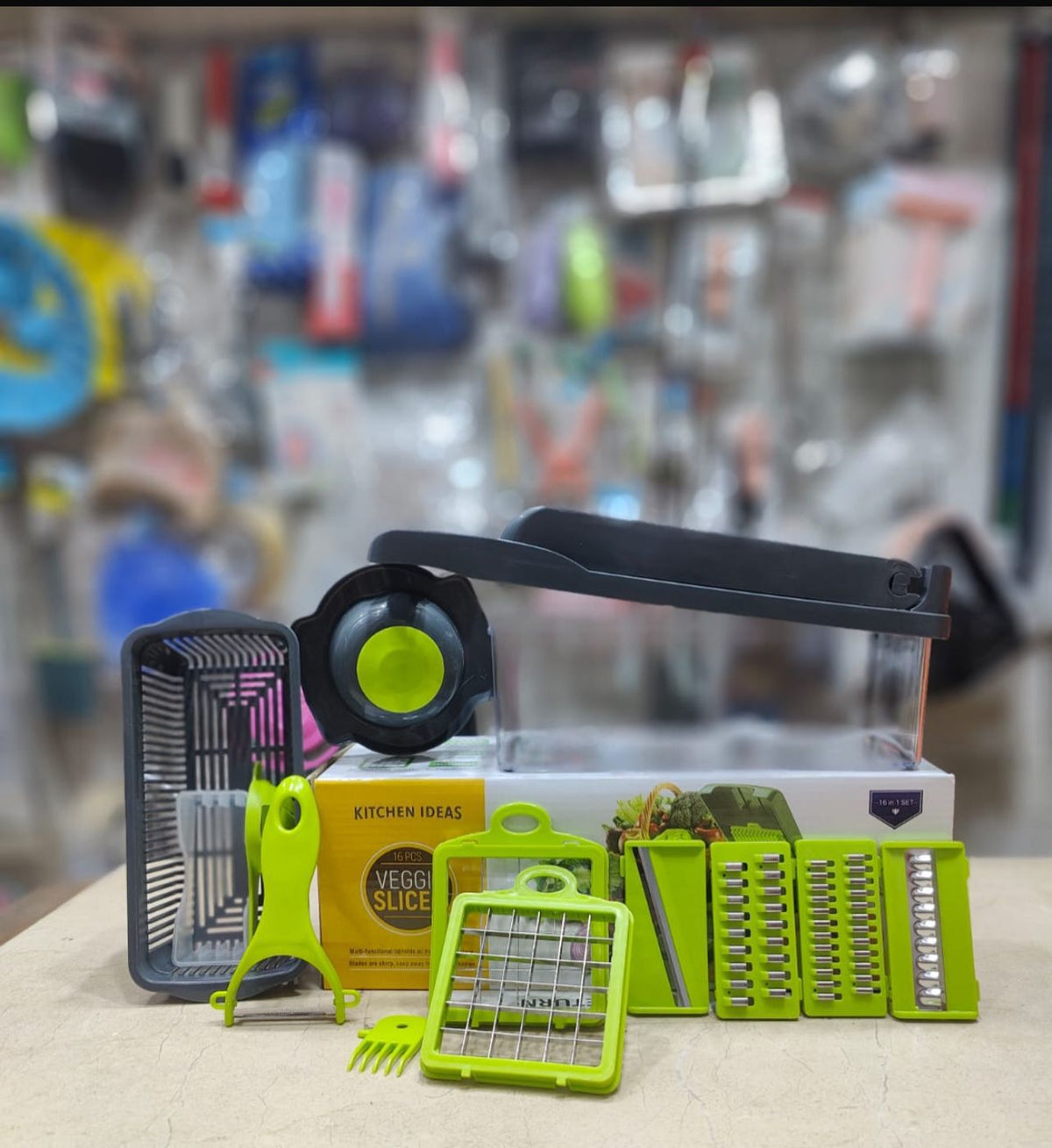 16-in-1 Vegetable Chopper | Dicer, Slicer & Grater with Storage Containe