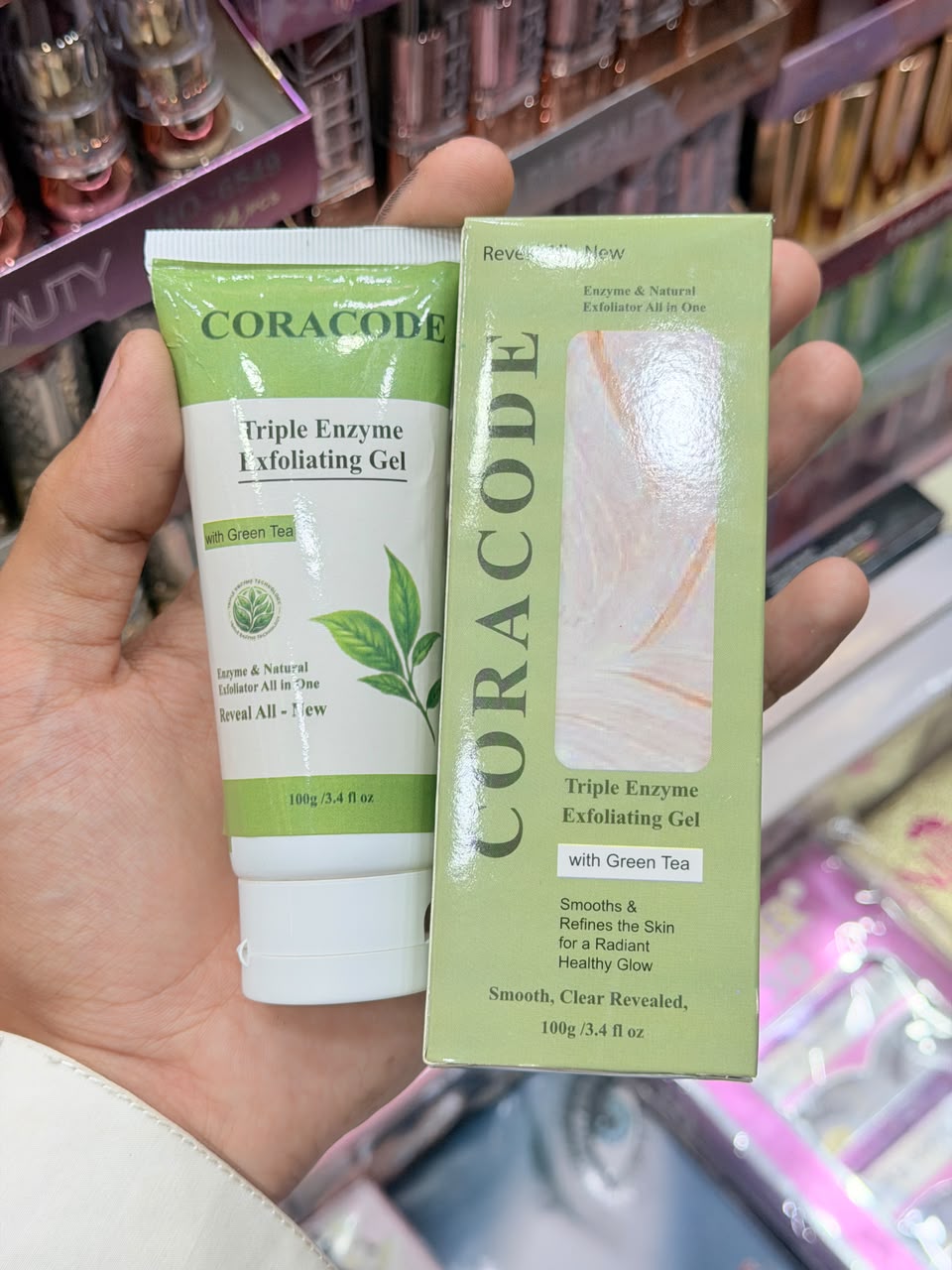 Coracode Triple Enzyme Exfoliating Gel with Green Tea – 100g