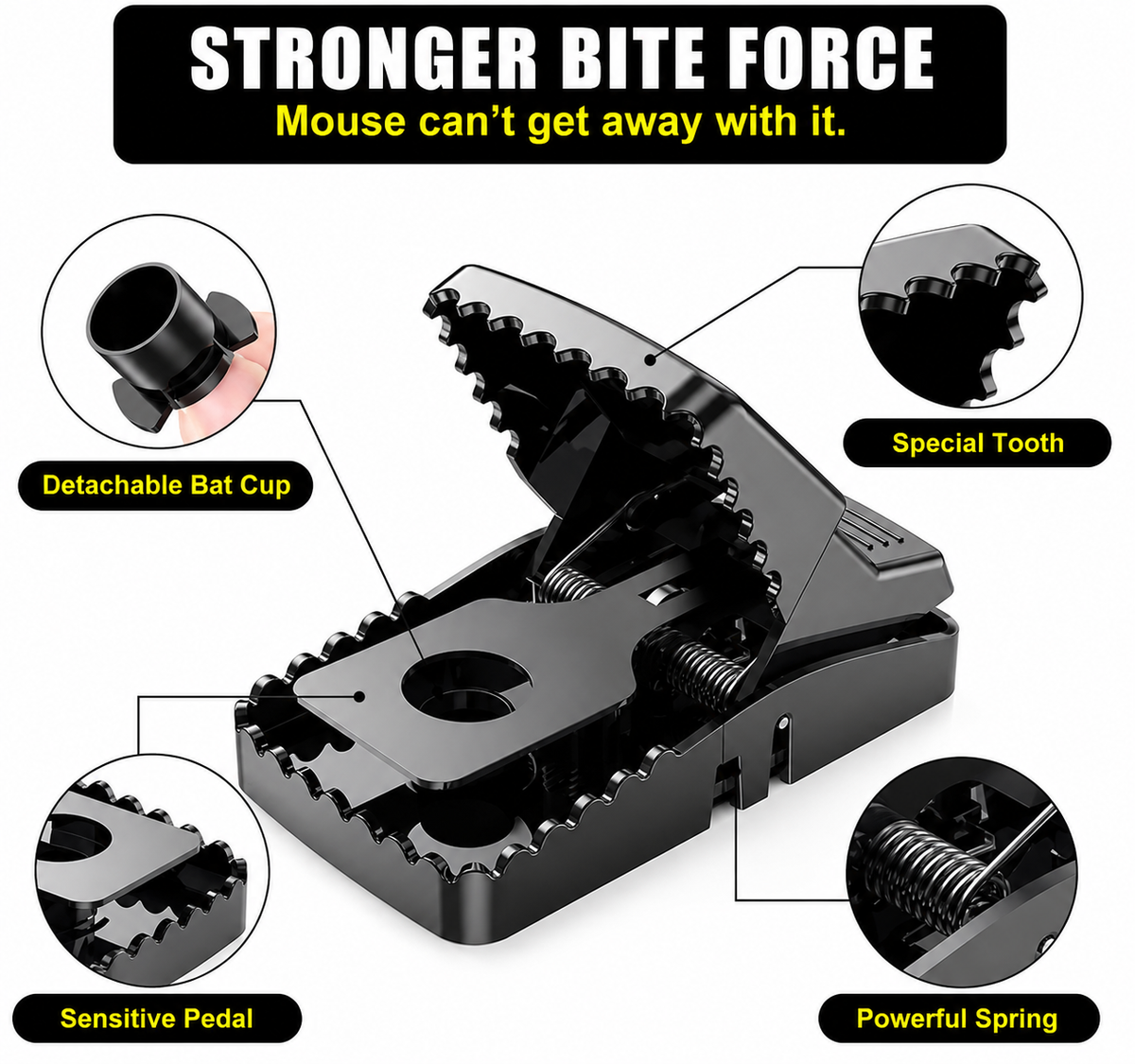 Heavy Duty Plastic Mouse Trap | Reusable One-Touch Rat Catcher β Random Color