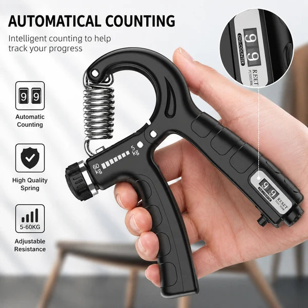 Adjustable Hand Grip Strengthener | Wrist & Forearm Grip Trainer