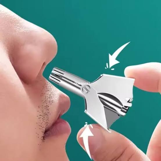 Stainless Steel Nose Hair Trimmer | Manual & Portable Grooming Tool