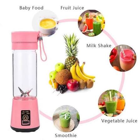 6-Blade Portable Juicer Blender | Rechargeable Fruit Smoothie Maker