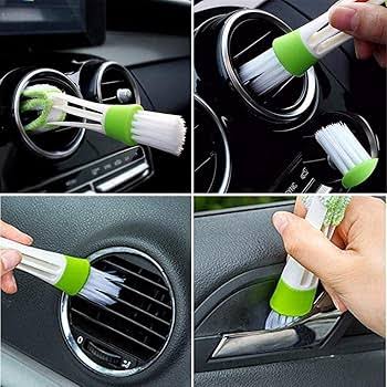 2-in-1 Car AC Vent Cleaning Brush | Microfiber Detailing Tool
