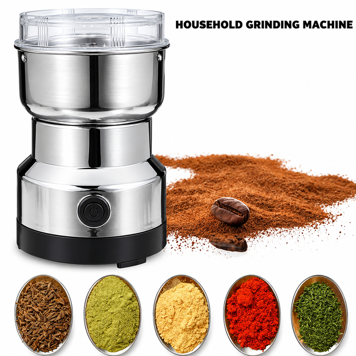 RAF R-7113 Electric Grinder – 300W Stainless Steel Blade | 85–100g Capacity