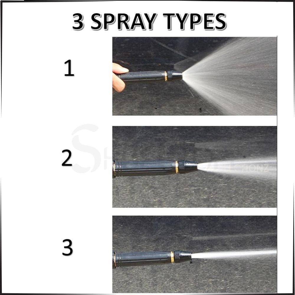 High-Pressure Hose Nozzle Spray Gun | Heavy-Duty Water Jet with Stop Switch