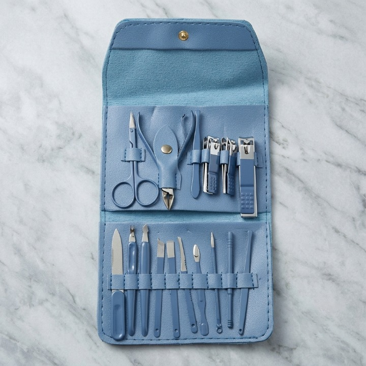 16-Piece Manicure & Pedicure Kit | Professional Nail Grooming Set with Travel Case