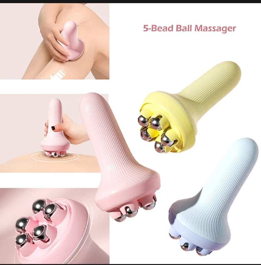 360° Roller Hand Massager – Manual Body Massage Tool for Neck & Back
