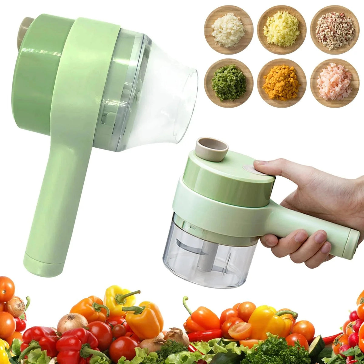 Electric Handheld Vegetable Cutter | Multifunctional Food Chopper & Slicer