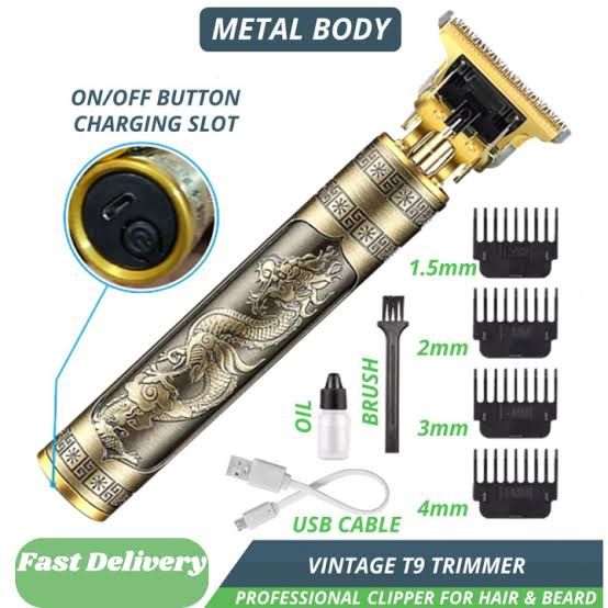 Professional Vintage T9 Trimmer | Cordless Hair Clipper