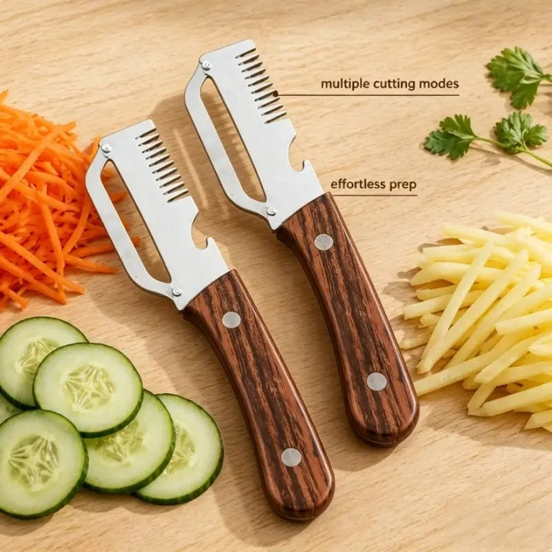 3-in-1 Stainless Steel Peeler Knife | Vegetable Peeler, Cutter & Bottle Opener
