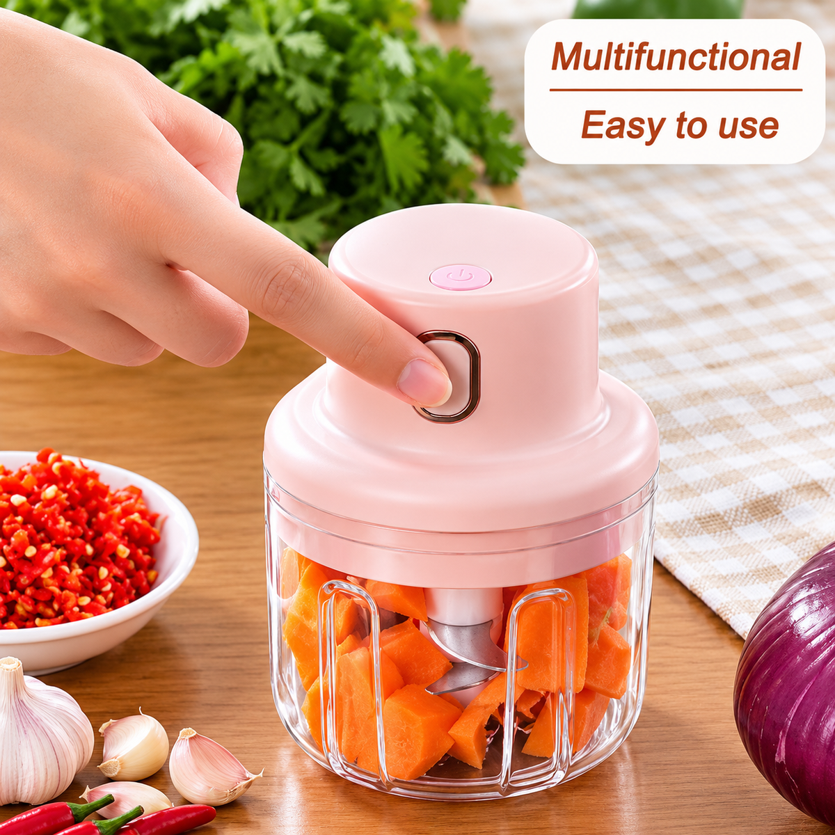 Mini Chopper Machine – Electric Food & Vegetable Chopper | Fast & Easy Kitchen Cutter