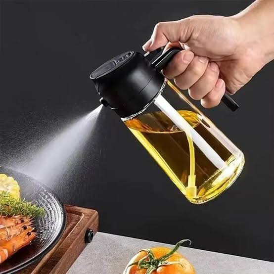 2-in-1 Oil Spray Bottle | Mist & Dispenser for Cooking