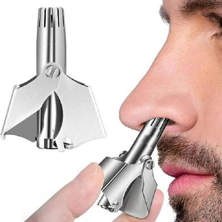 Stainless Steel Nose Hair Trimmer | Manual & Portable Grooming Tool