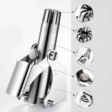 Stainless Steel Nose Hair Trimmer | Manual & Portable Grooming Tool
