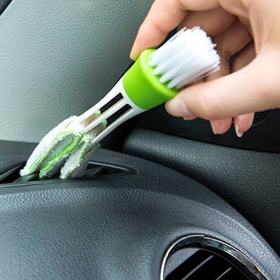 2-in-1 Car AC Vent Cleaning Brush | Microfiber Detailing Tool