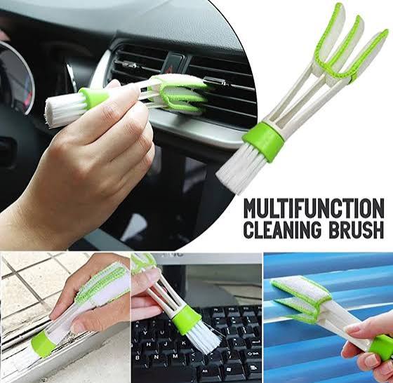 2-in-1 Car AC Vent Cleaning Brush | Microfiber Detailing Tool