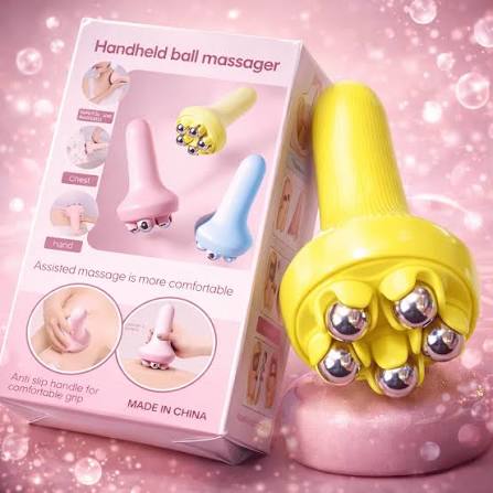 360° Roller Hand Massager – Manual Body Massage Tool for Neck & Back