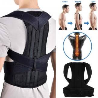 Adjustable Back Support Belt | Posture Corrector | Spine & Shoulder Brace – Large