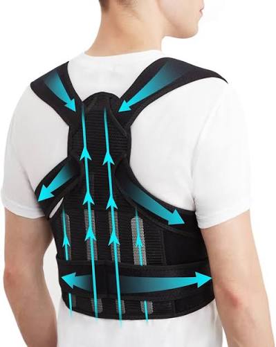 Adjustable Back Support Belt | Posture Corrector | Spine & Shoulder Brace – Large